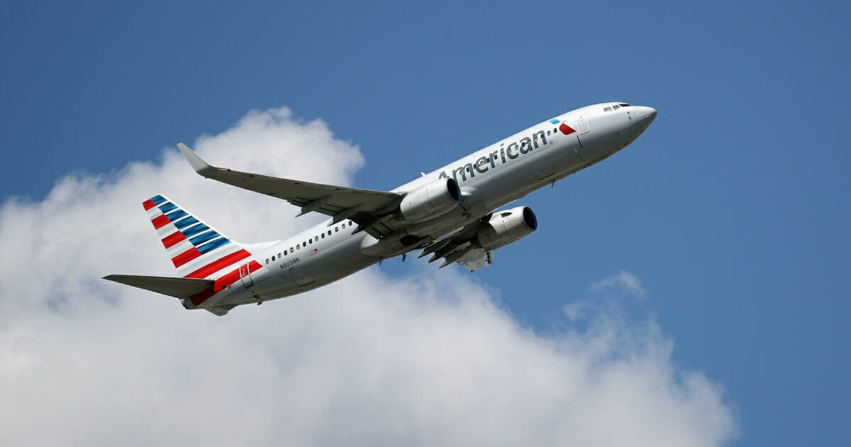 A Boeing 737-A23 operated by American Airlines takes off from JFK Airport on Aug. 24, 2019, in the Queens borough of New York City.
