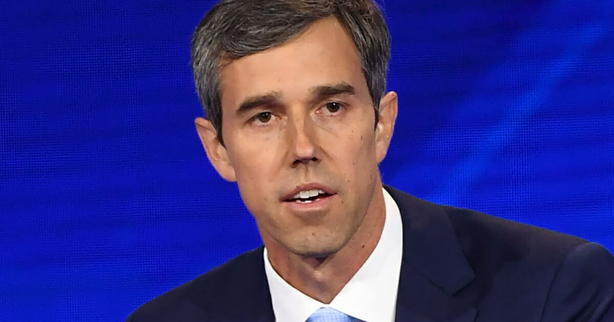 Former Texas Rep. Beto O'Rourke speaks during the Democratic primary debate at Texas Southern University in Houston.
