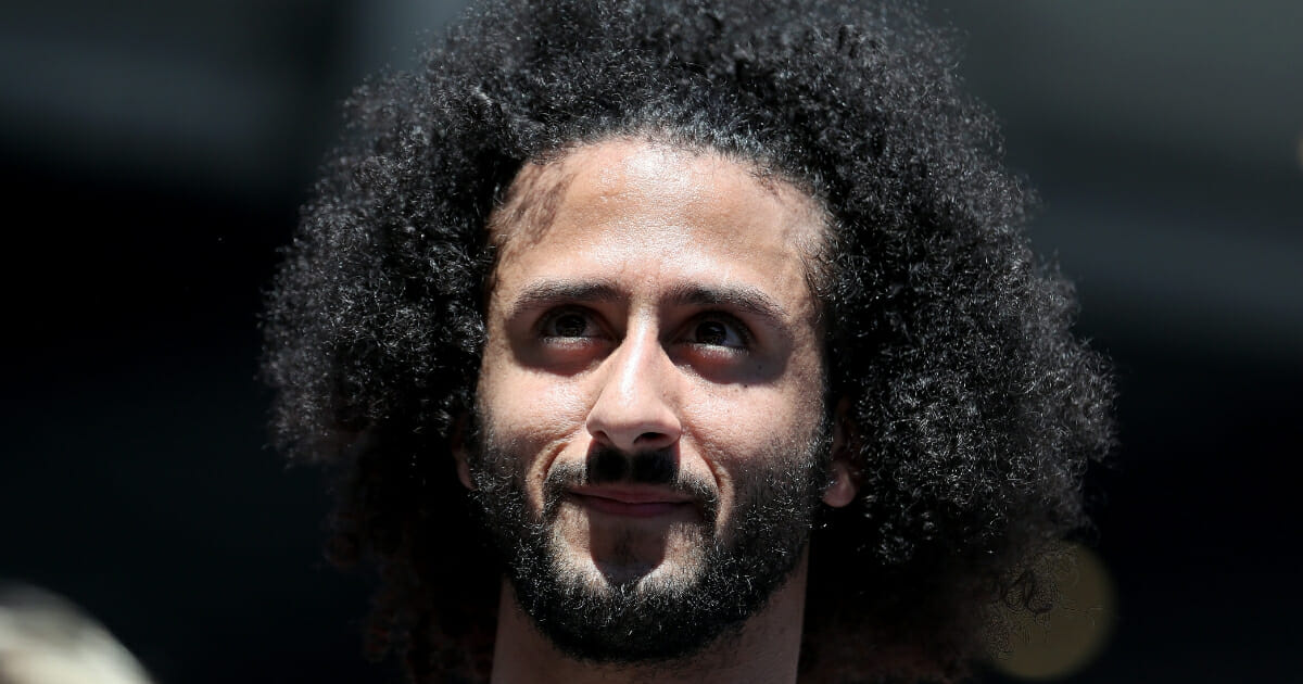 Former San Francisco 49er Colin Kaepernick watches a women's singles second round match on day four of the 2019 U.S. Open at the USTA Billie Jean King National Tennis Center on Aug. 29, 2019, in New York City.