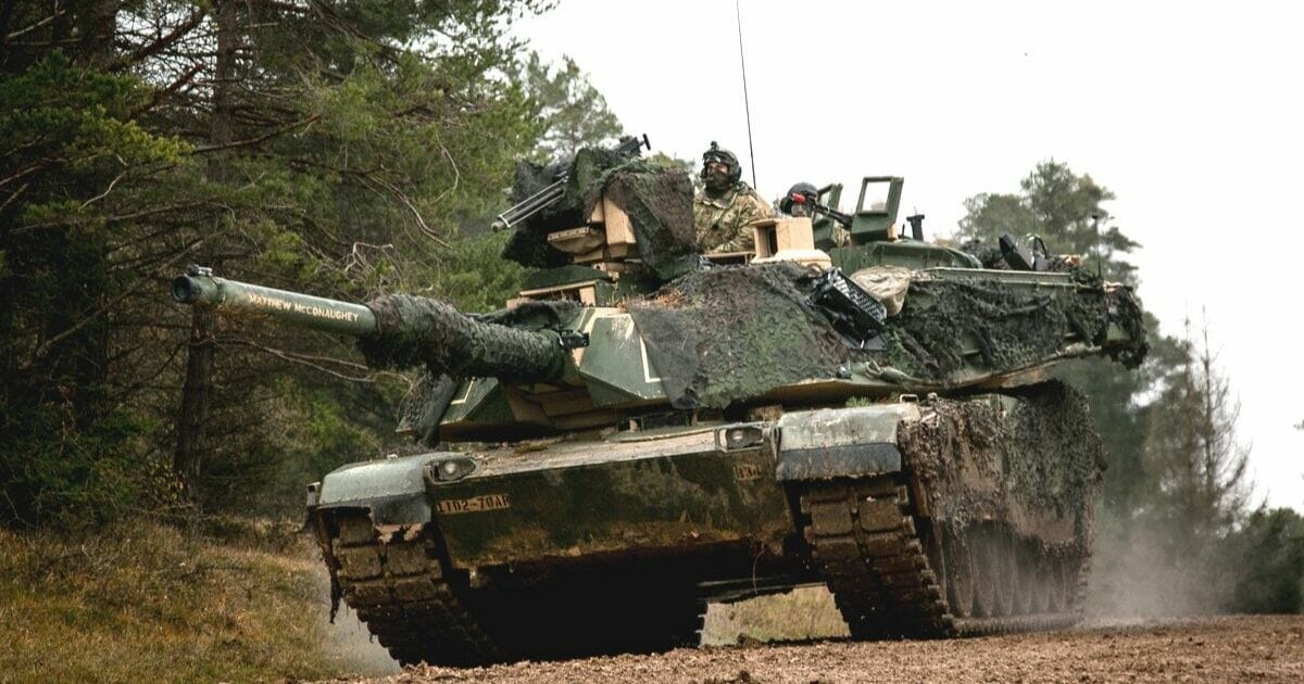 An M1 Abrams tank participates in a military exercise in Germany.