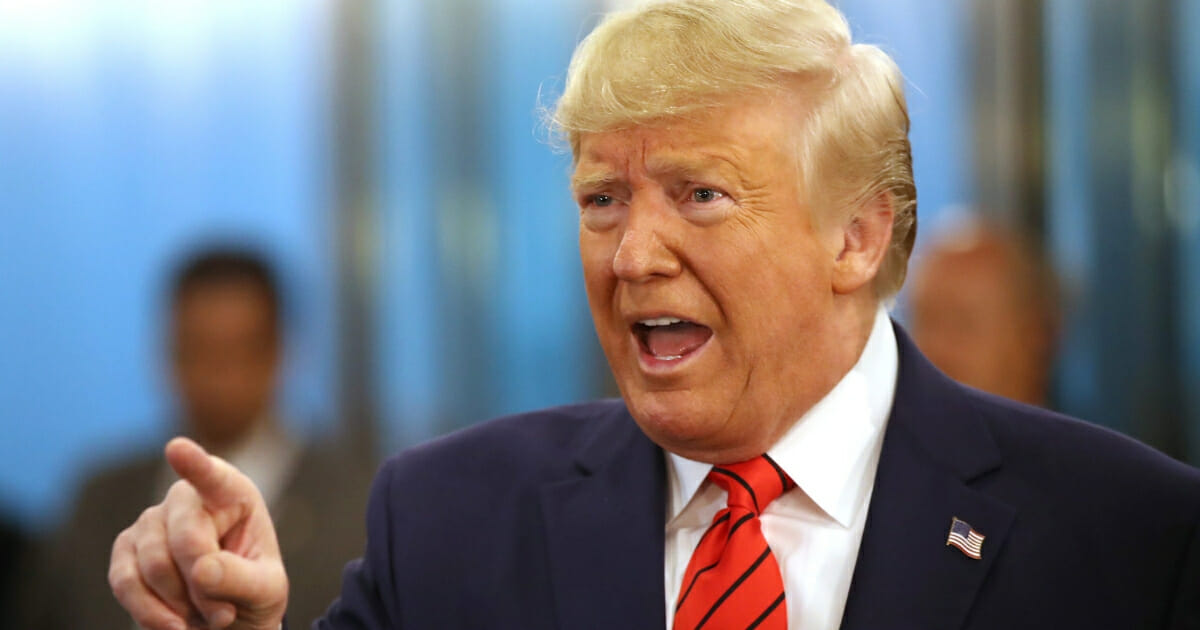 President Donald Trump speaks to the media at the United Nations General Assembly on Sept. 24, 2019, in New York City.