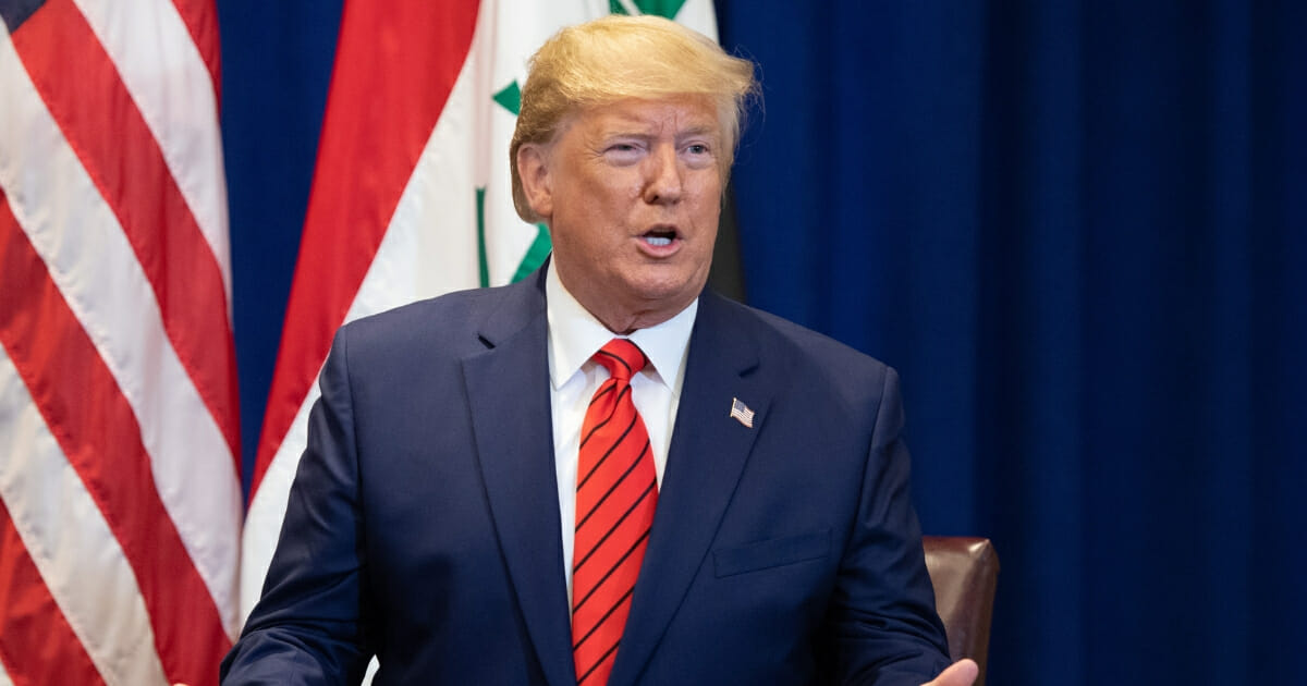 President Donald Trump attends a meeting in New York on Sept. 24, 2019, on the sidelines of the United Nations General Assembly.