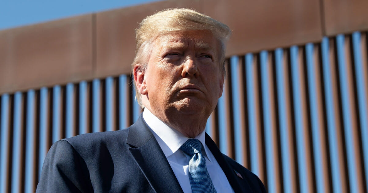 President Donald Trump visits the U.S.-Mexico border fence in Otay Mesa, California on Sept. 18, 2019.