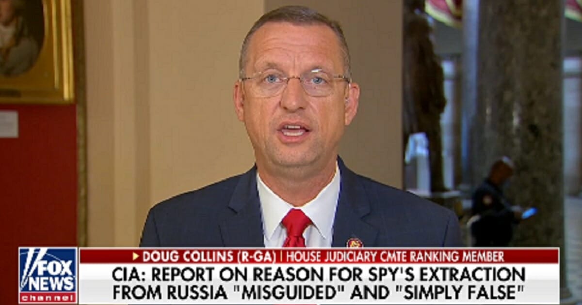 George Republican Rep. Doug Collins is interviewed on Fox Mews' "America's Newsroom" on Tuesday.
