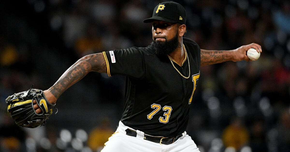Felipe Vazquez of the Pittsburgh Pirates delivers a pitch in the ninth inning during a game against the St. Louis Cardinals at PNC Park on Sept. 6, 2019.