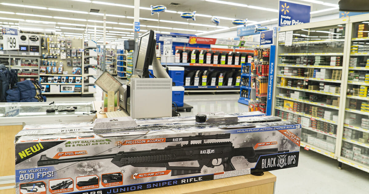 Gun section at Walmart