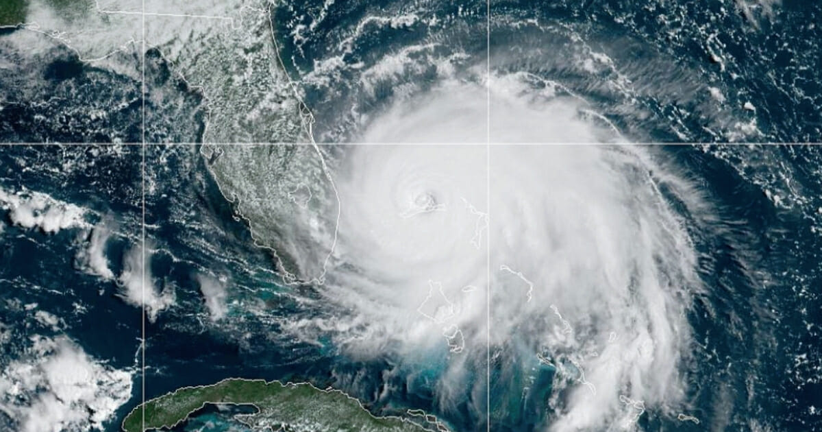 Hurricane Dorian moves through the Bahamas.