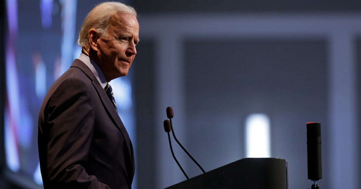 Democratic presidential candidate and former Vice President Joe Biden speaks at the Iowa Federation Labor Convention on Aug. 21, 2019, in Altoona, Iowa.