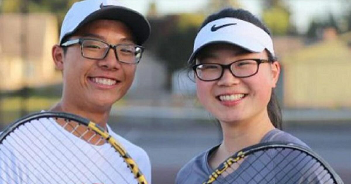 Washington state high school tennis players Joseph and Joelle Chung.