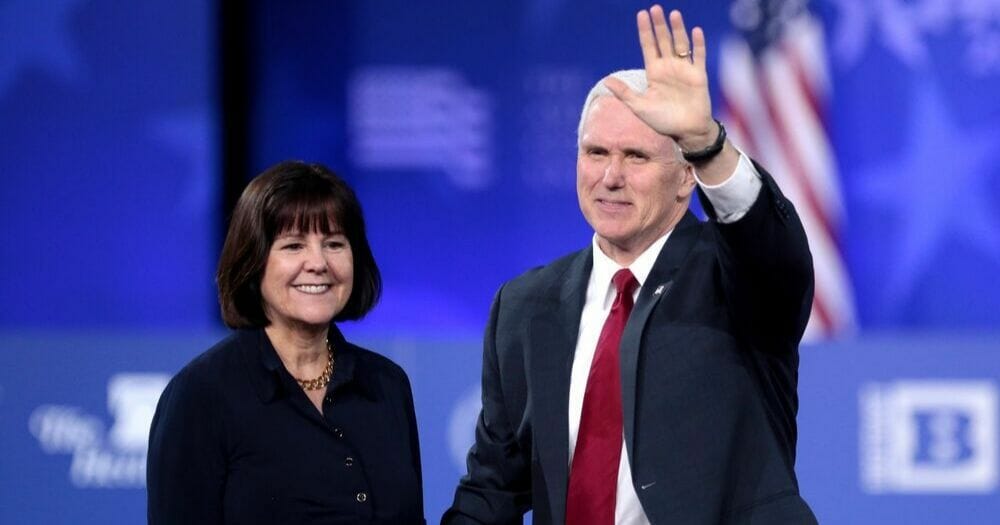 Vice President Mike Pence and his wife, Karen, appear at the 2017 Conservative Political Action Conference in National Harbor, Maryland.