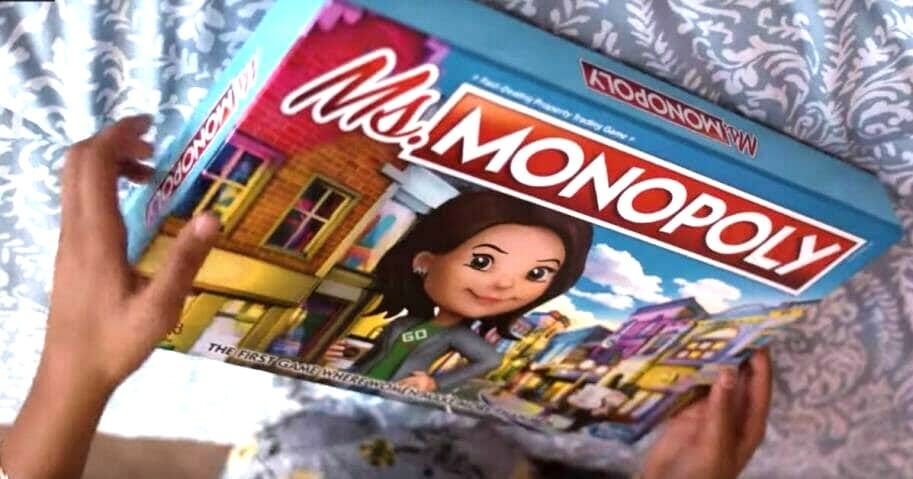 Ms. Monopoly as featured in Hasbro promotional video.