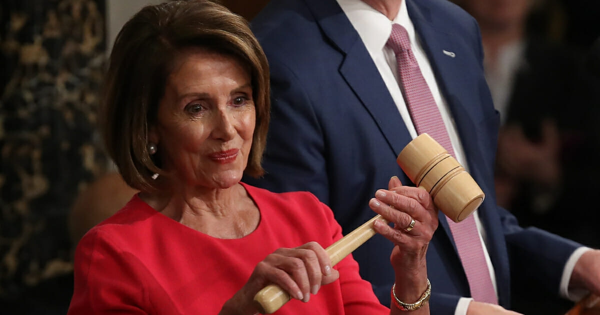 Rep. Nancy Pelosi (D-California) smiles after receiving the gavel from Rep. Kevin McCarthy (R-California) after being elected as the next speaker of the House during the first session of the 116th Congress at the U.S. Capitol on Jan. 3, 2019, in Washington, D.C.