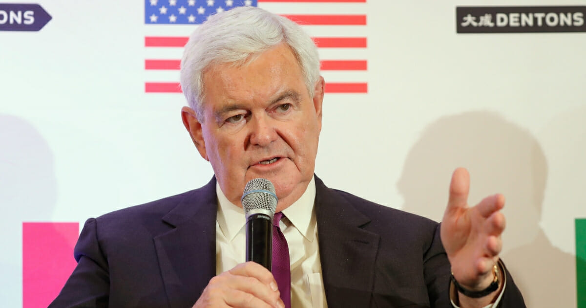 Former House Speaker Newt Gingrich speaks about NAFTA negotiations at Dentons NAFTA 2.0 Summit on Oct. 11, 2017, in Washington, D.C.