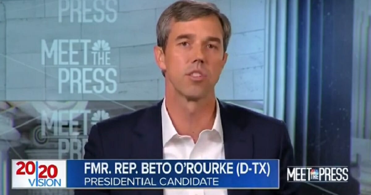 Former Rep. Robert "Beto" O'Rourke appears Sunday on "Meet the Press."