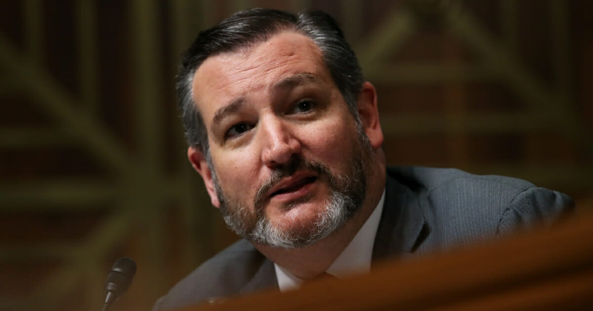 Sen. Ted Cruz, R-Texas, asks questions during a Senate Judiciary Committee hearing.