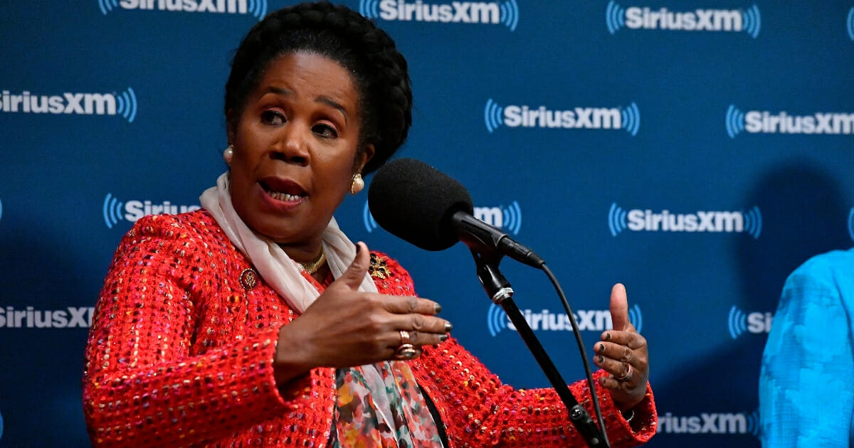 Rep Shelia Jackson Lee (D-Texas) appears in a discussion on the work of the Congressional Black Caucus at SiriusXM Studio on May 14, 2019, in Washington, D.C.