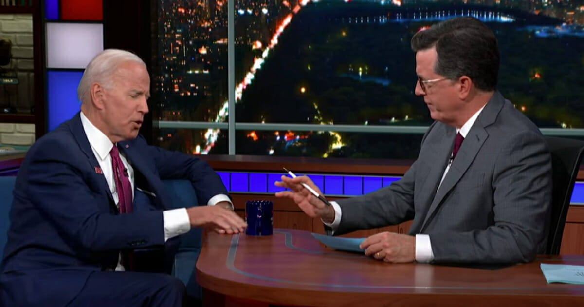 Democratic presidential candidate Joe Biden was questioned Wednesday on CBS' "The Late Show" about a number of recent slips of the tongue he's made on the campaign trail.