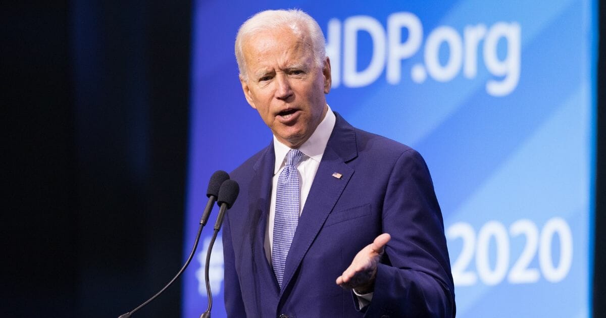 Democratic presidential candidate, former Vice President Joe Biden speaks at the New Hampshire Democratic Party Convention at the SNHU Arena on Sept. 7, 2019, in Manchester, New Hampshire.