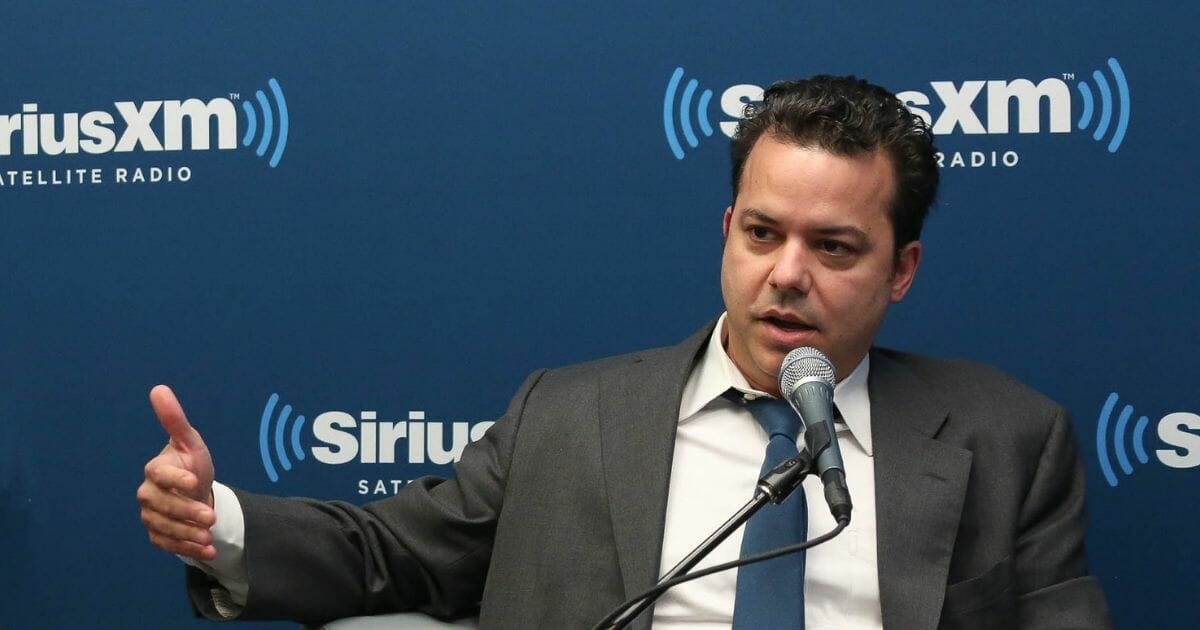 Political commentator John Avlon attends a special edition of SiriusXM's No Labels Radio, airing on SiriusXM POTUS at SiriusXM Studios on May 5, 2015, in New York City, New York.