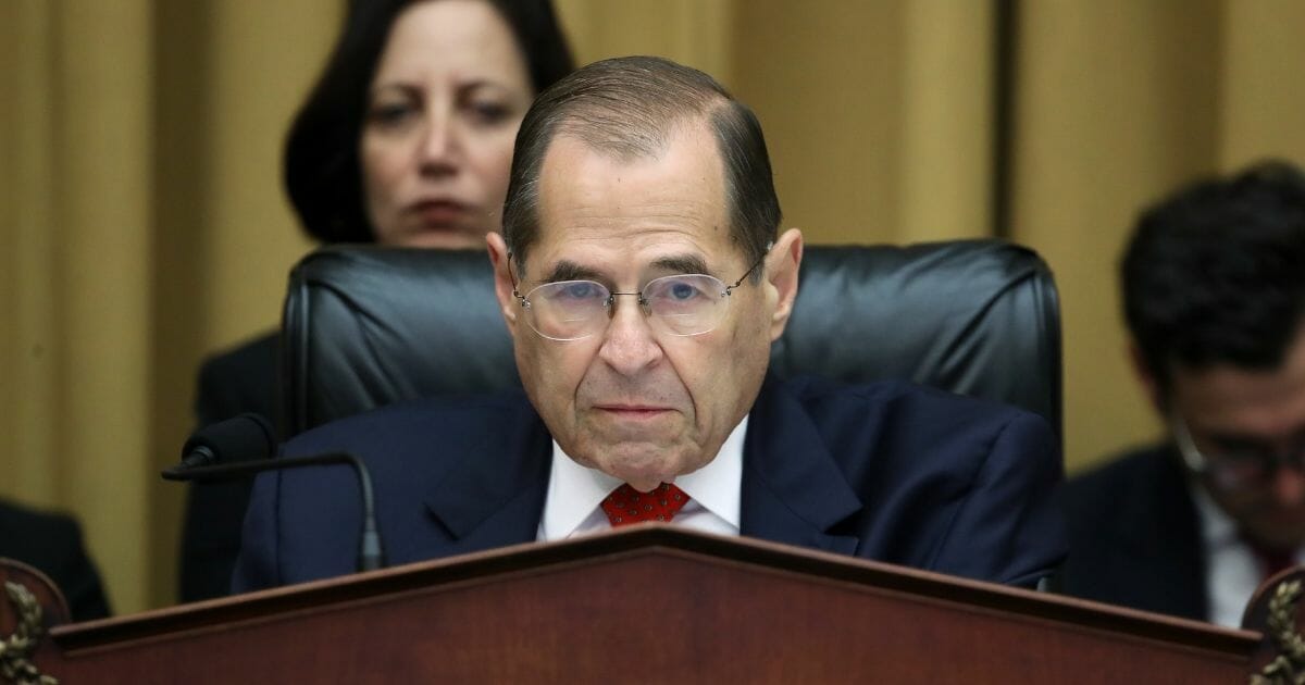 House Judiciary Committee Chairman Rep. Jerry Nadler of New York questions former Special Counsel Robert Mueller as he testifies about his report on Russian interference in the 2016 presidential election on July 24, 2019, in Washington, D.C.