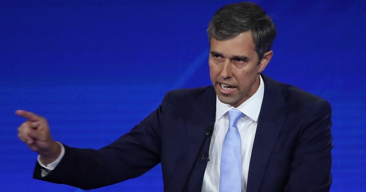 Rep. Robert "Beto" O'Rourke at Thursday's Democratic debate in Houston.