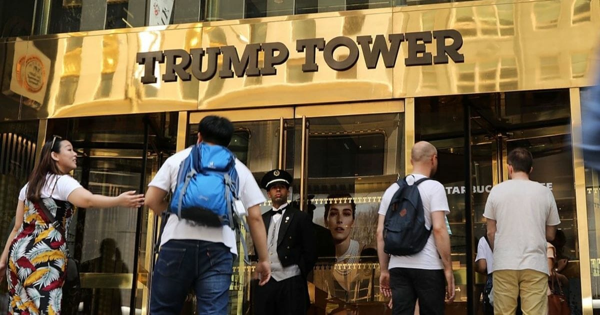 New York City's Trump Tower is pictured in a street view from August 2018.