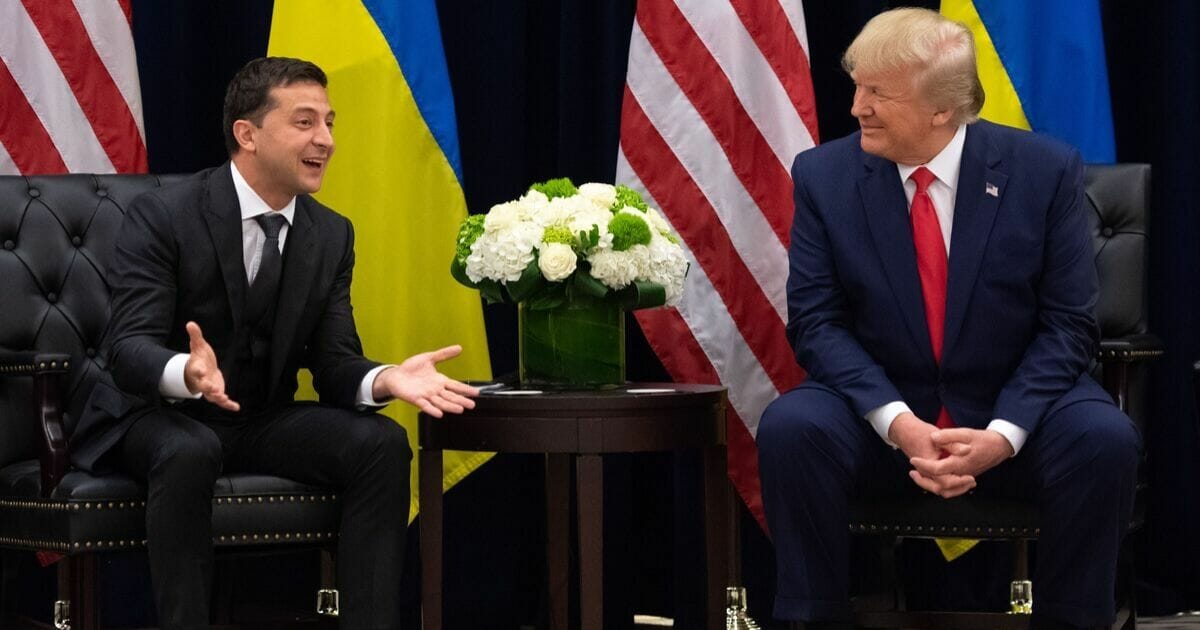 Ukraine President Volodymyr Zelensky fields questions this week with President Donald Trump at a news conference at the United Nations. Zalensky told reporters "nobody pressured" him during a July phone conversation with Trump that involved former Vice President Joe Biden and Biden's son, Hunter.