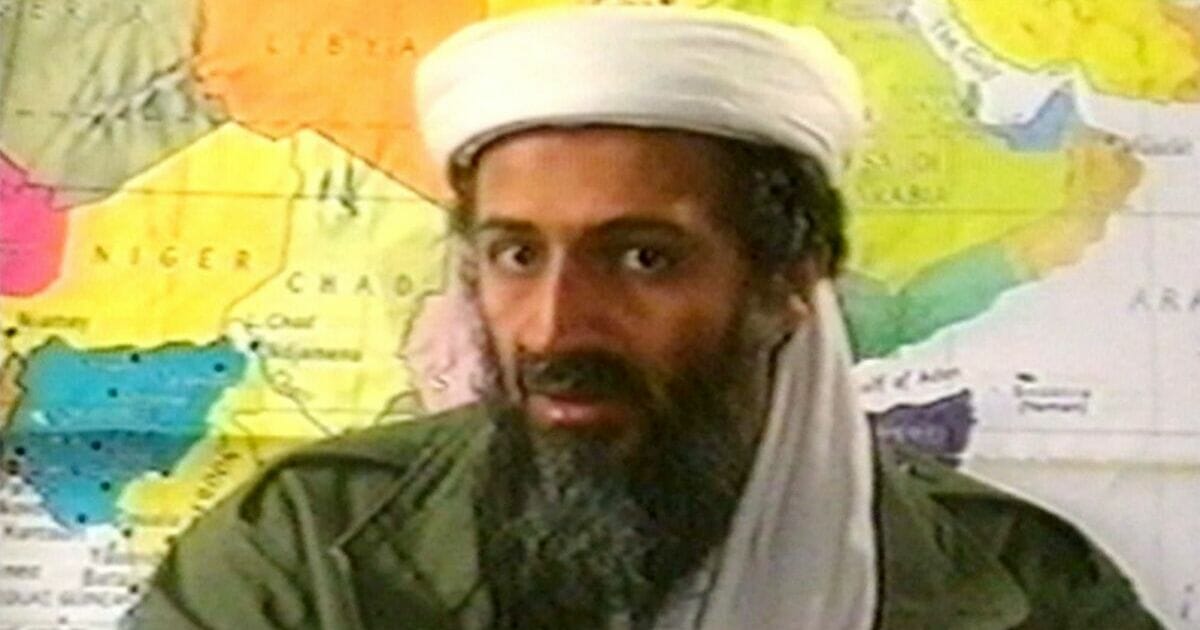 Osama bin Laden sits in front of a map in this undated still frame from a recruitment video for his al-Qaida terrorist network.