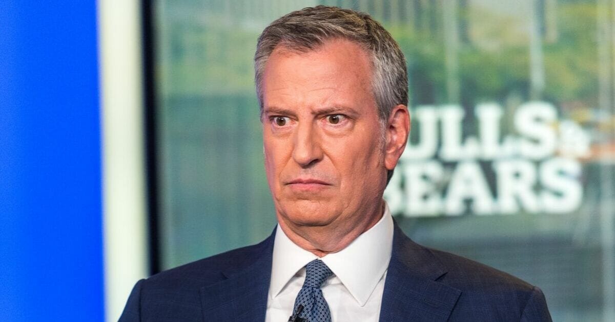 2020 Democratic Presidential Candidate and NYC Mayor Bill de Blasio visits FOX Business Network’s "Bulls & Bears" on Aug. 13, 2019, in New York City.