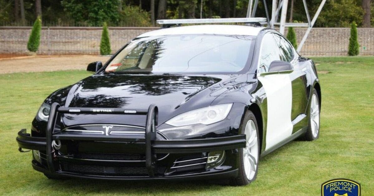 FPD Tesla Model S, a pilot car in the department's shift toward a green fleet.