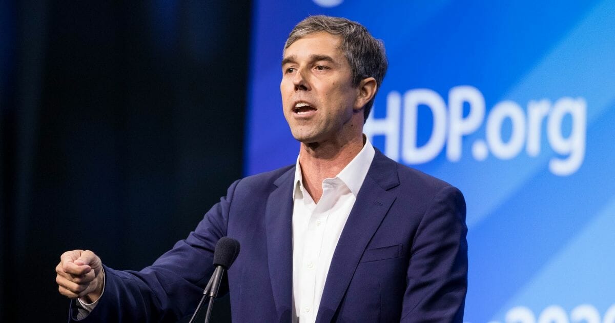 Democratic presidential candidate, former Rep. Beto O'Rourke (D-TX) speaks during the New Hampshire Democratic Party Convention at the SNHU Arena on Sept. 7, 2019, in Manchester, New Hampshire.