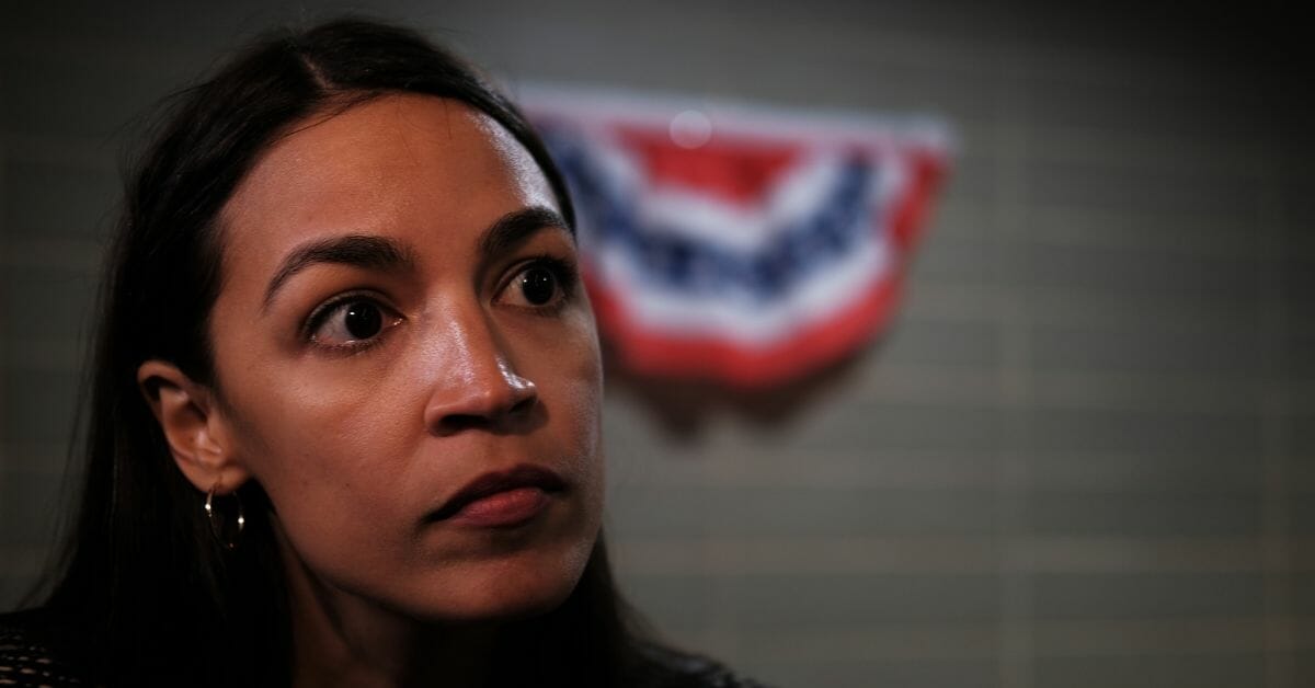 New York Rep. Alexandria Ocasio-Cortez speaks to the media after a public housing town hall at a New York City Housing Authority residence on Aug. 29, 2019 in the Bronx borough of New York City.