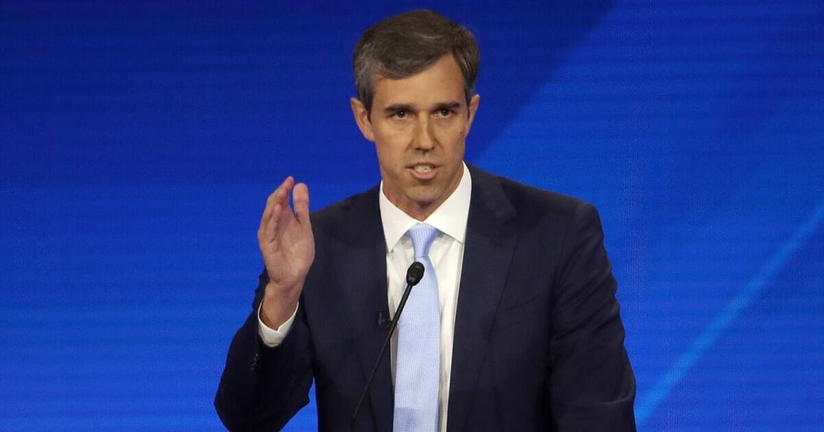 Democratic presidential candidate former Texas congressman Beto O'Rourke speaks during the Democratic Presidential Debate at Texas Southern University's Health and PE Center on Sept. 12, 2019 in Houston, Texas.