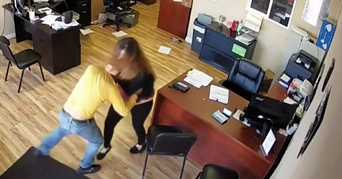 A California woman fought back when a knife-wielding man tried to rob her place of business in a violent attack captured on video late last month.