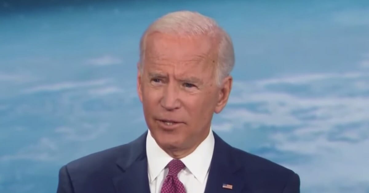 Former Vice President Joe Biden on stage at CNN's "Climate Crisis" town hall on Wednesday.
