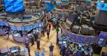 Busy trading floor of The New York Stock Exchange