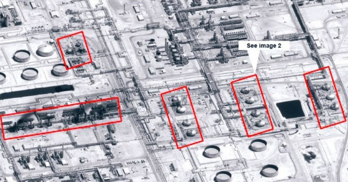 U.S. government releases satellite pictures showing the surgical strike against the Saudi oil facility of Abqaiq