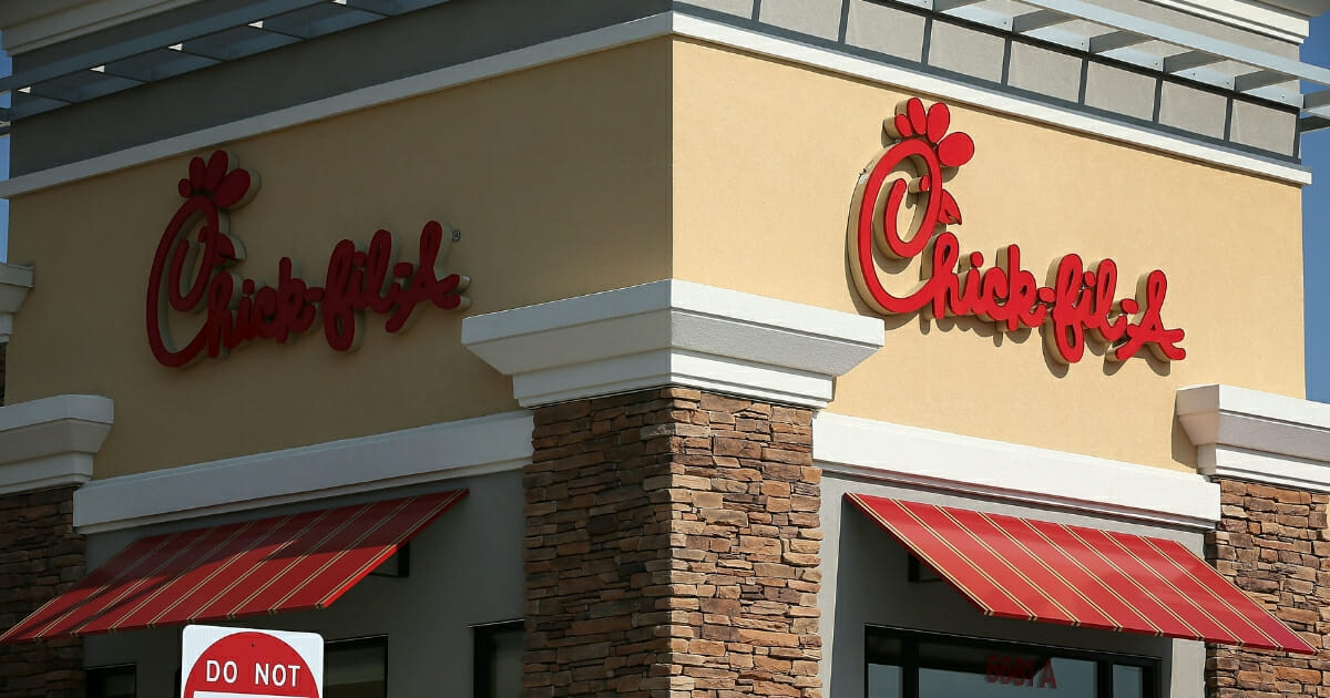 A Chick-fil-A restaurant is seen on July 26, 2012 in Springfield, Virginia.