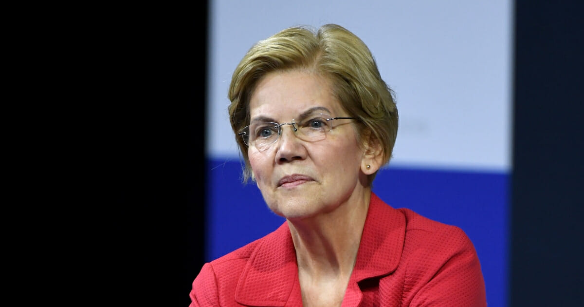 Democratic presidential candidate and Sen. Elizabeth Warren (D-Massachusetts) listens to a question from an audience member during the 2020 Gun Safety Forum hosted by gun control activist groups Giffords and March for Our Lives on Oct. 2, 2019, in Las Vegas, Nevada.