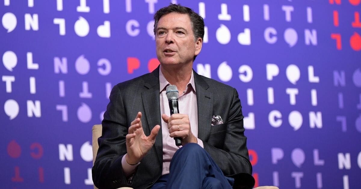 James Comey speaks onstage during the 2019 Politicon at Music City Center on Oct. 26, 2019, in Nashville, Tennessee.