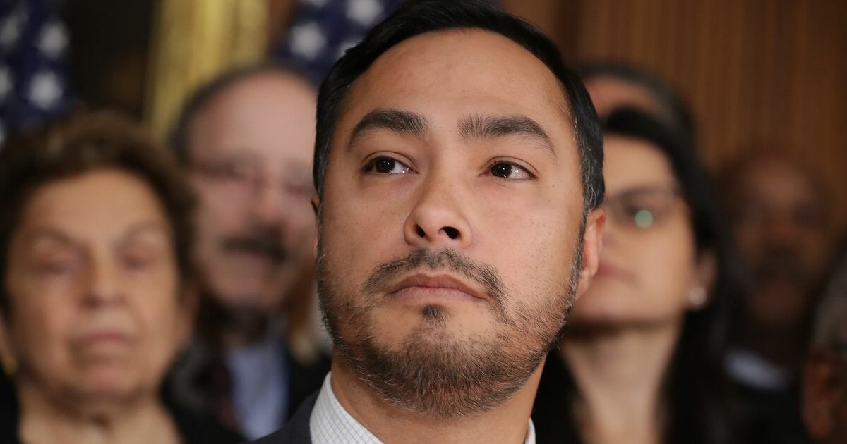 Rep. Joaquin Castro speaks during a news conference about the resolution he has sponsored to terminate President Donald Trump's emergency declaration Feb. 25, 2019, in Washington, D.C.