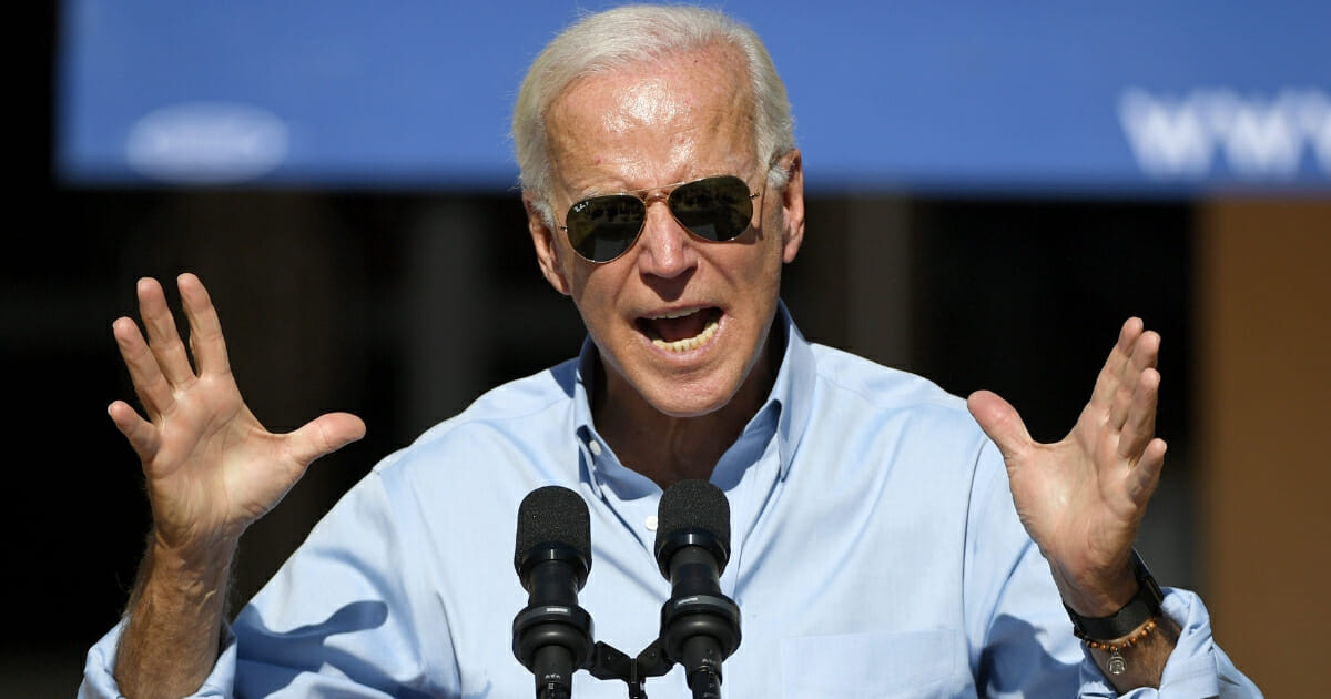 Democratic presidential candidate and former Vice President Joe Biden speaks to voters at the East Las Vegas Community Center on Sept. 27, 2019, in Las Vegas, Nevada.