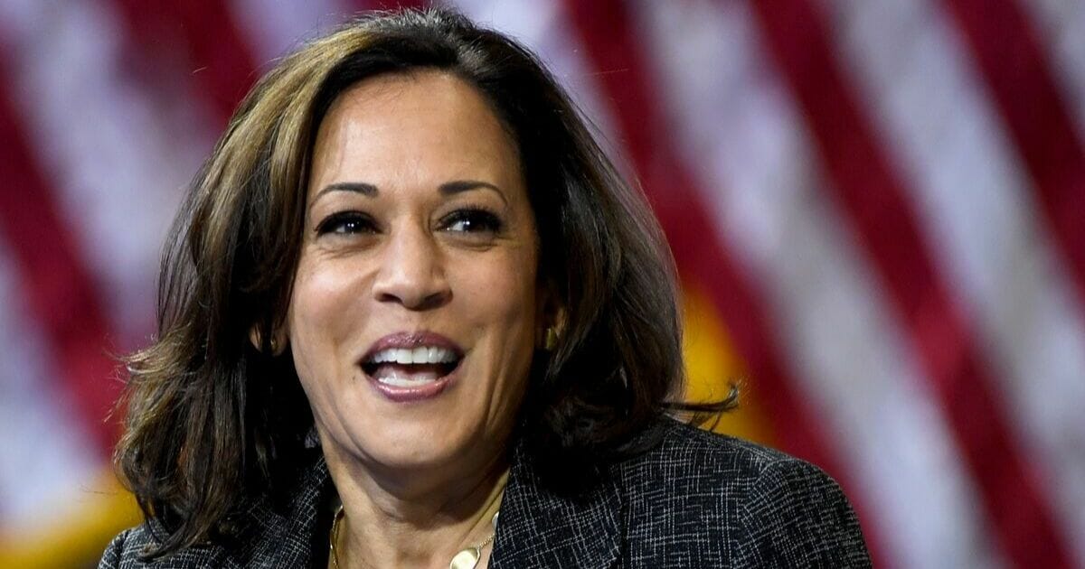 Democratic presidential candidate Sen. Kamala Harris of California speaks during the 2020 Gun Safety Forum hosted by gun control activist groups Giffords and March for Our Lives on Oct. 2, 2019, in Las Vegas.