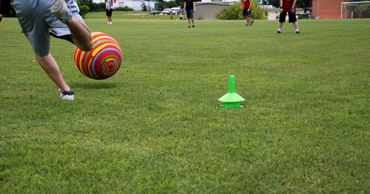 A kickball umpire in South Carolina is calling the mayor of his town a bad sport, claiming he was essentially fired after calling the mayor's son "out" during an adult kickball game. The image above is a stock photo of a kickball game.