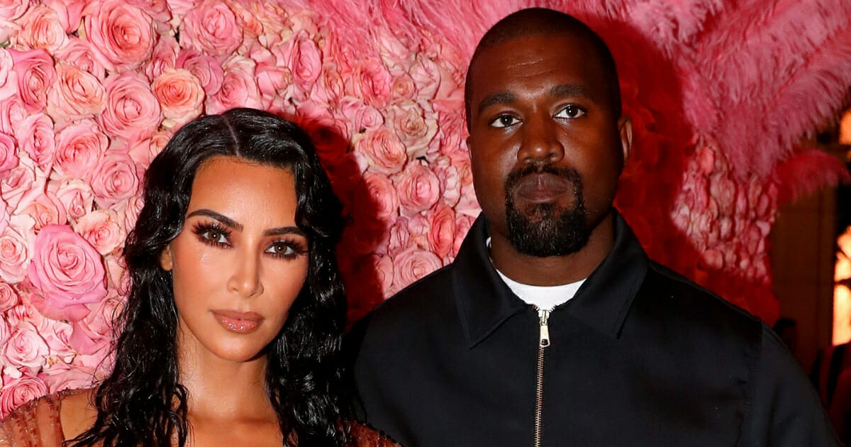 Kim Kardashian West and Kanye West attend the Met Gala at the Metropolitan Museum of Art in New York.