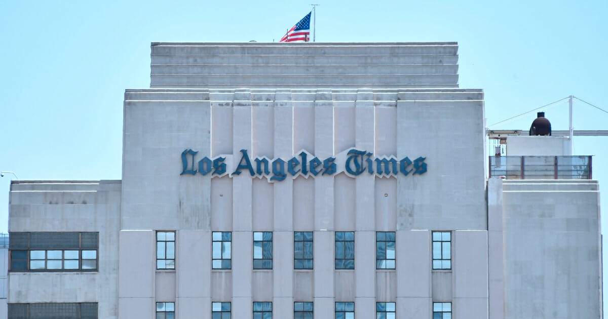 The Los Angeles Times office building in downtown LA.