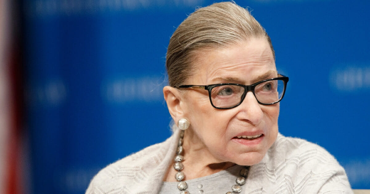 Supreme Court Justice Ruth Bader Ginsburg delivers remarks at the Georgetown Law Center on Sept. 12, 2019, in Washington, D.C.