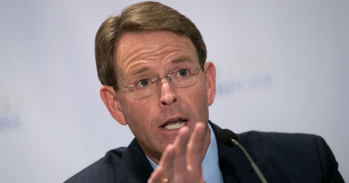 Tony Perkins, president of the Family Research Council, speaks during a press conference following a meeting with Republican presidential candidate Donald Trump at the Marriott Marquis Hotel, June 21, 2016, in New York City.
