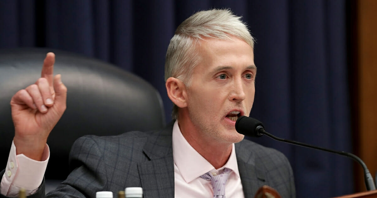 Trey Gowdy seen while questioning Peter Strzok.