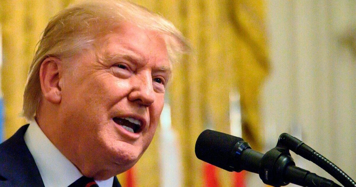 President Donald Trump delivers remarks Friday at the Hispanic Heritage Month Reception at the White House.